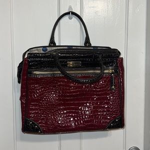 Crocodile print shoulder bag